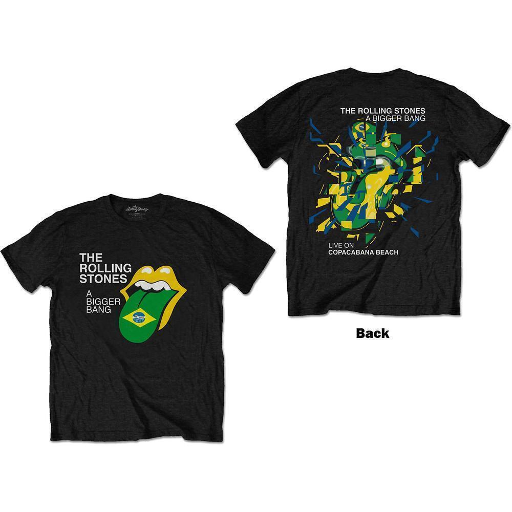 The Rolling Stones Unisex T Shirt Bigger Bang Brazil 80 Back Print 2 Sided
